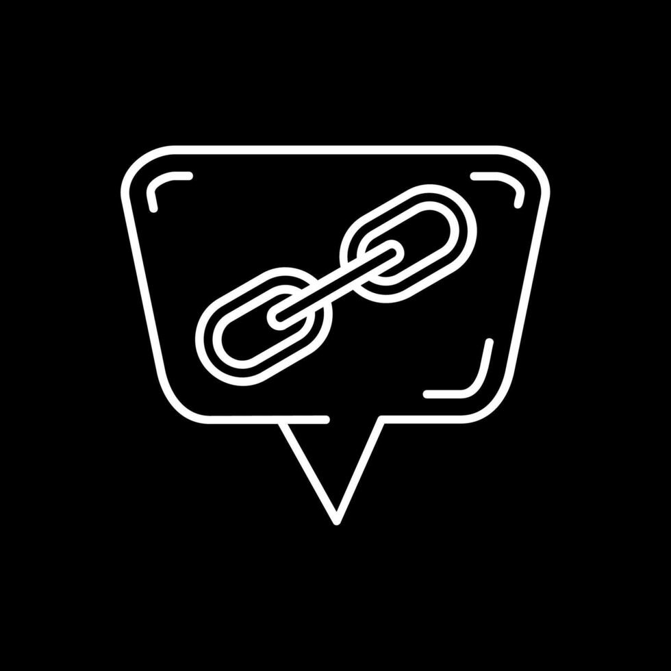 Link Line Inverted Icon vector