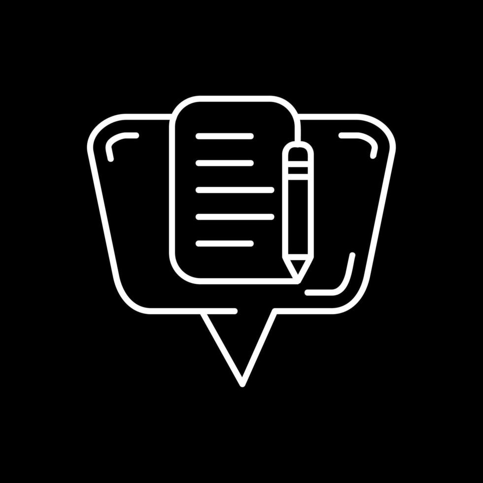 Edit Line Inverted Icon vector