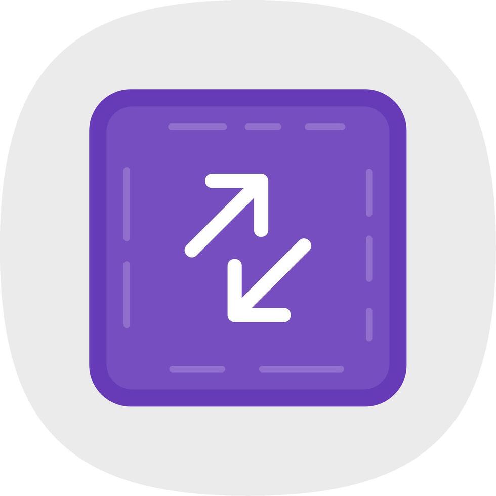 Swap Flat Curve Icon vector
