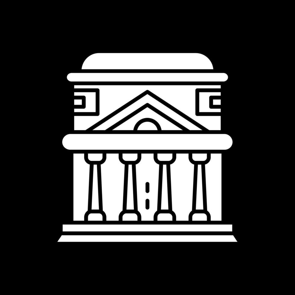 Pantheon Glyph Inverted Icon vector