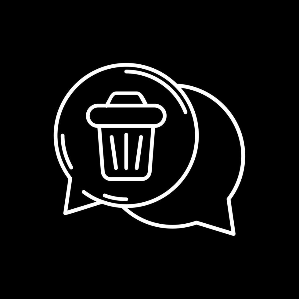 Delete Line Inverted Icon vector