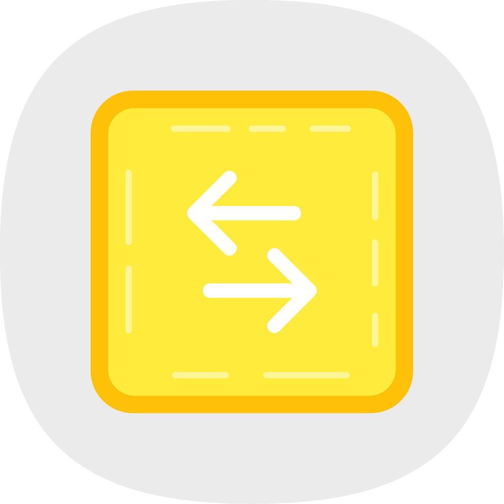 Swap Flat Curve Icon vector