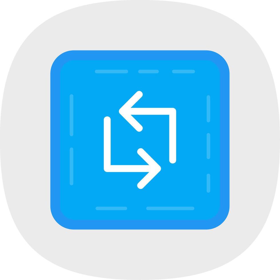 Loop Flat Curve Icon vector