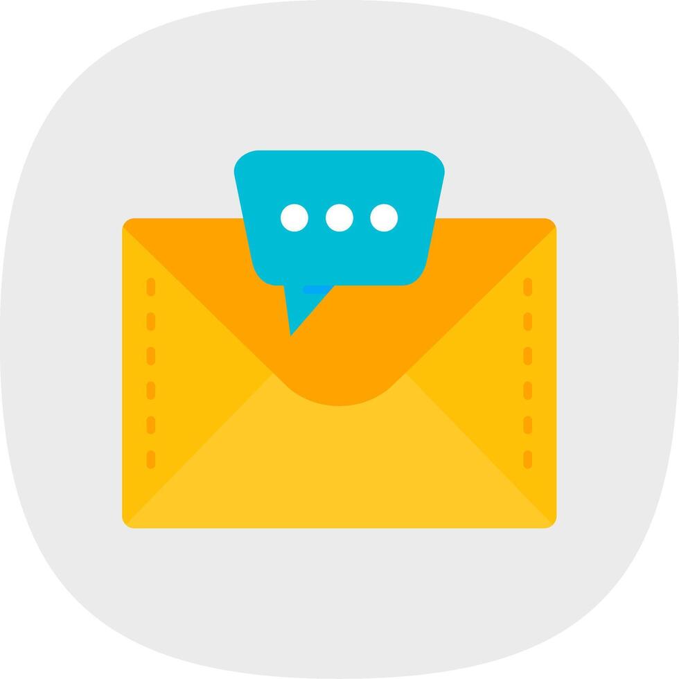 Chat Flat Curve Icon vector