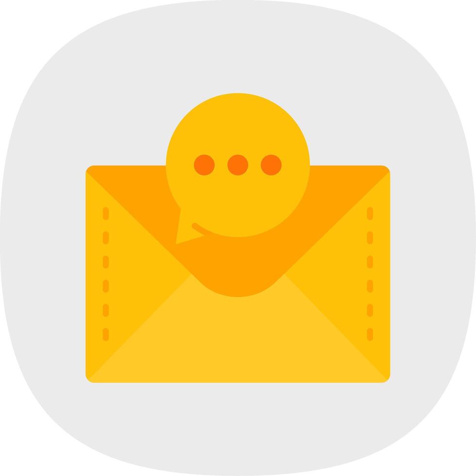 Chat Flat Curve Icon vector
