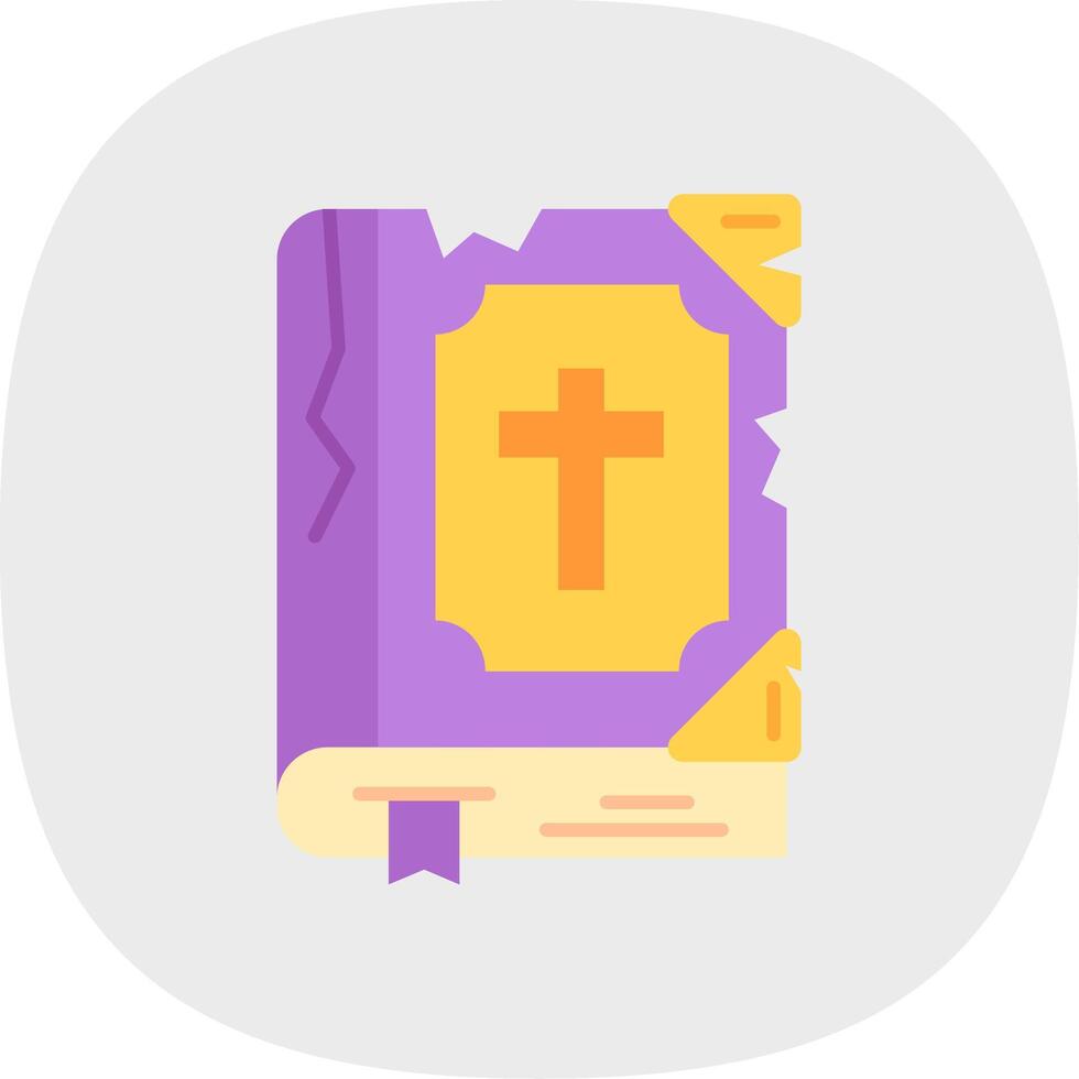Bible Flat Curve Icon vector