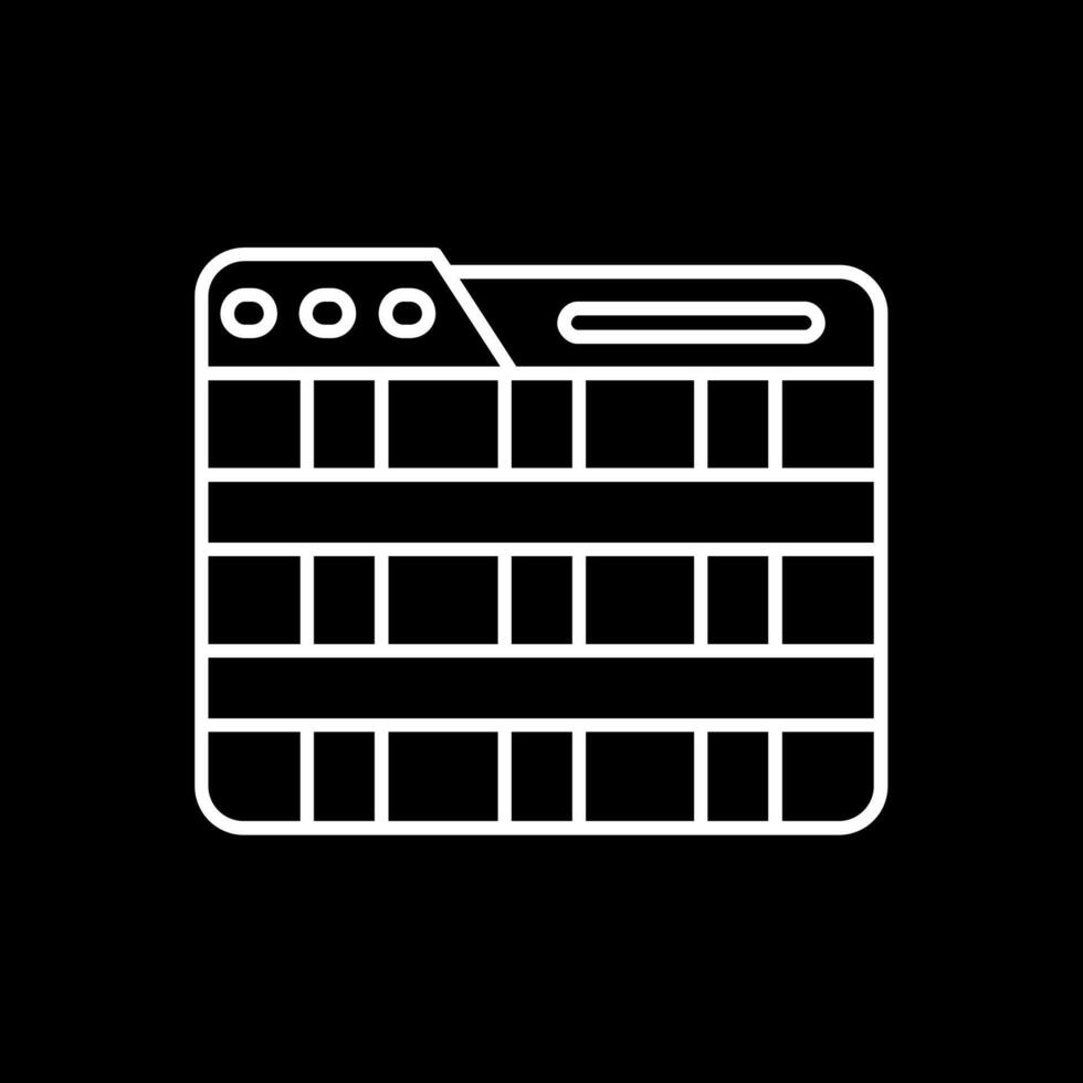 Grid Line Inverted Icon vector