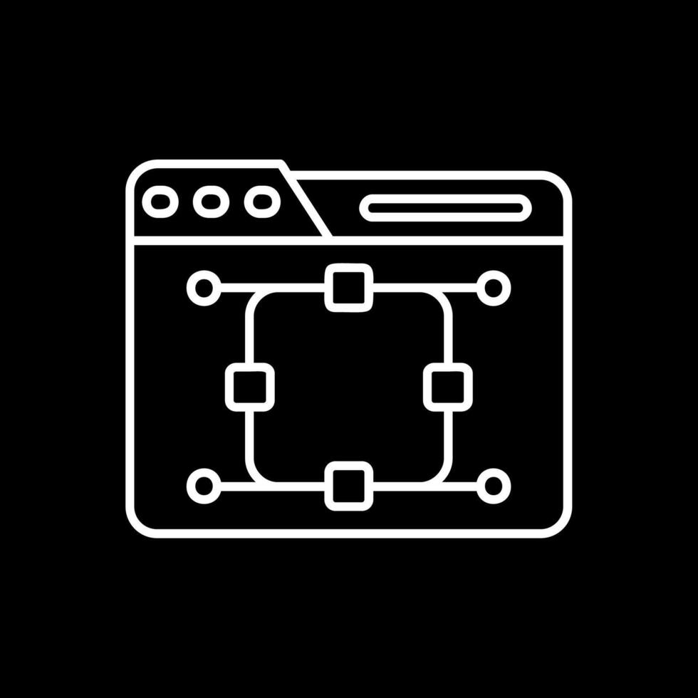 Curve Line Inverted Icon vector