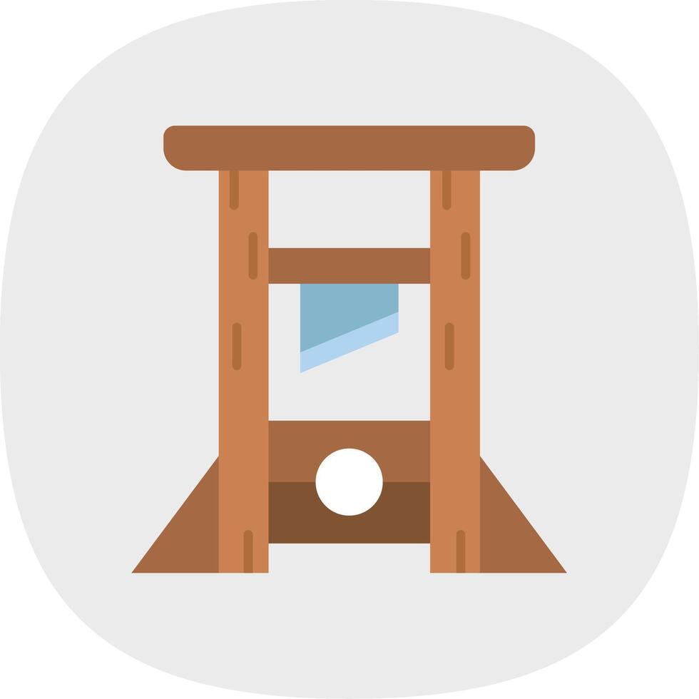 Guilotine Flat Curve Icon vector