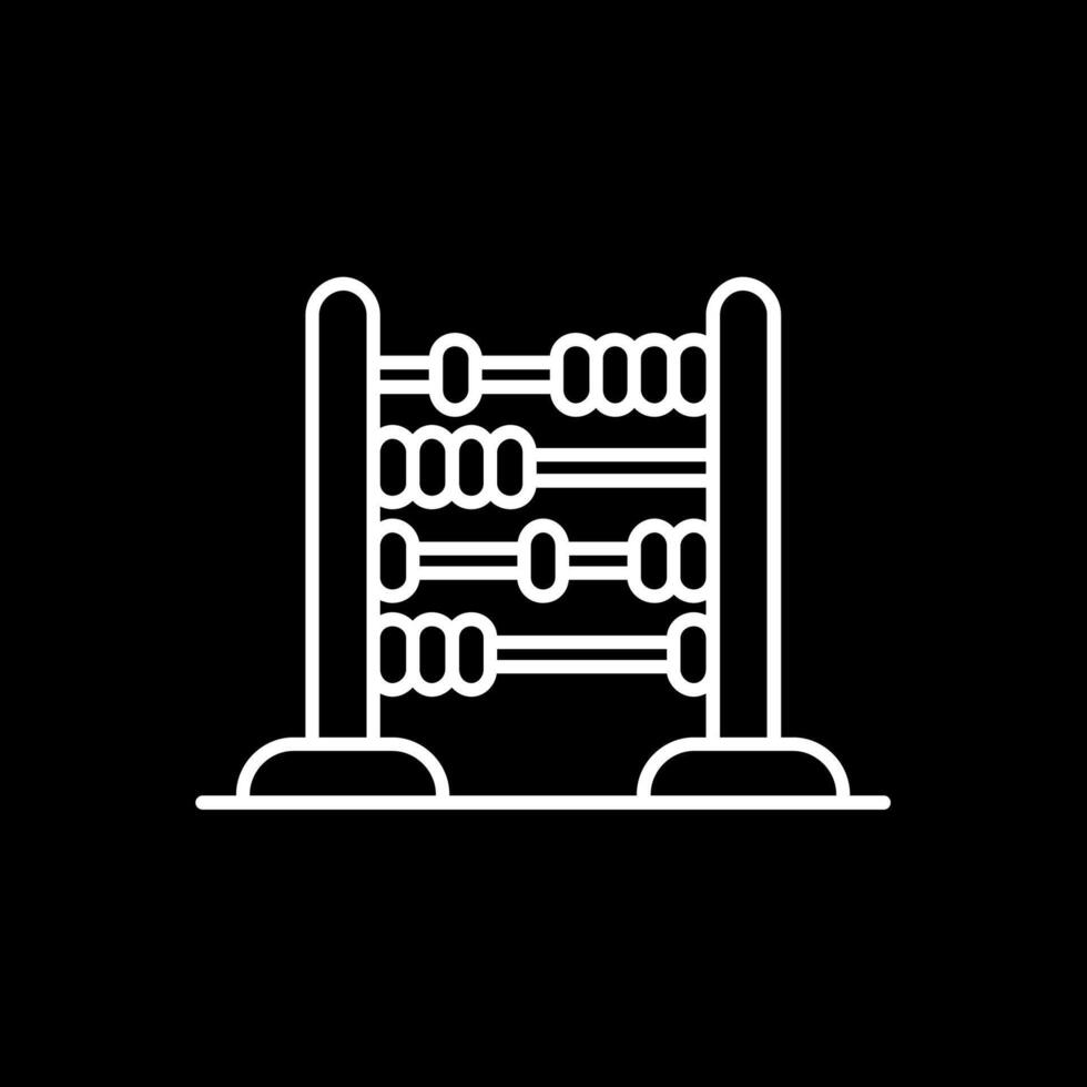 Abacus Line Inverted Icon vector