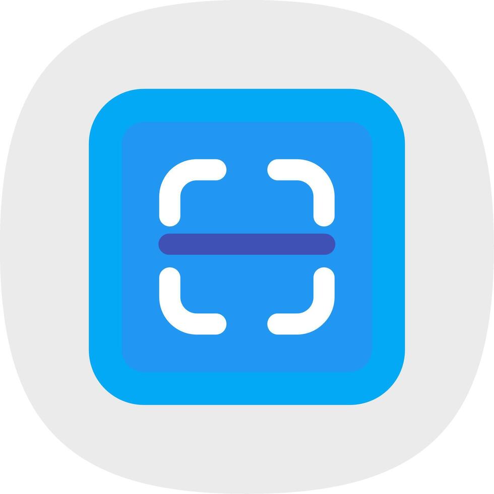 Scan Flat Curve Icon vector