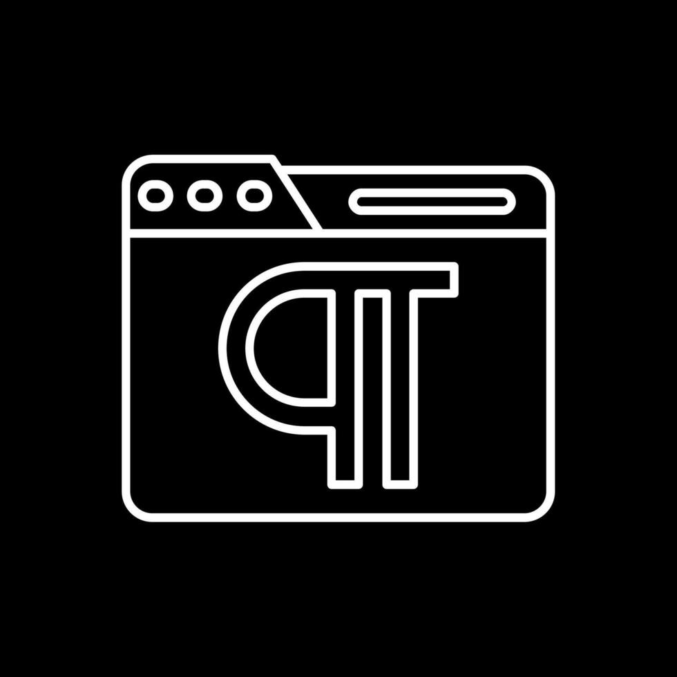Paragraph Line Inverted Icon vector