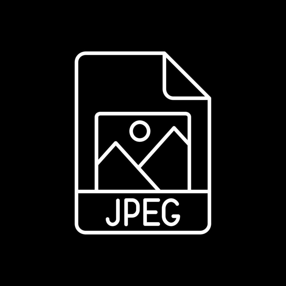 Jpg Line Inverted Icon vector