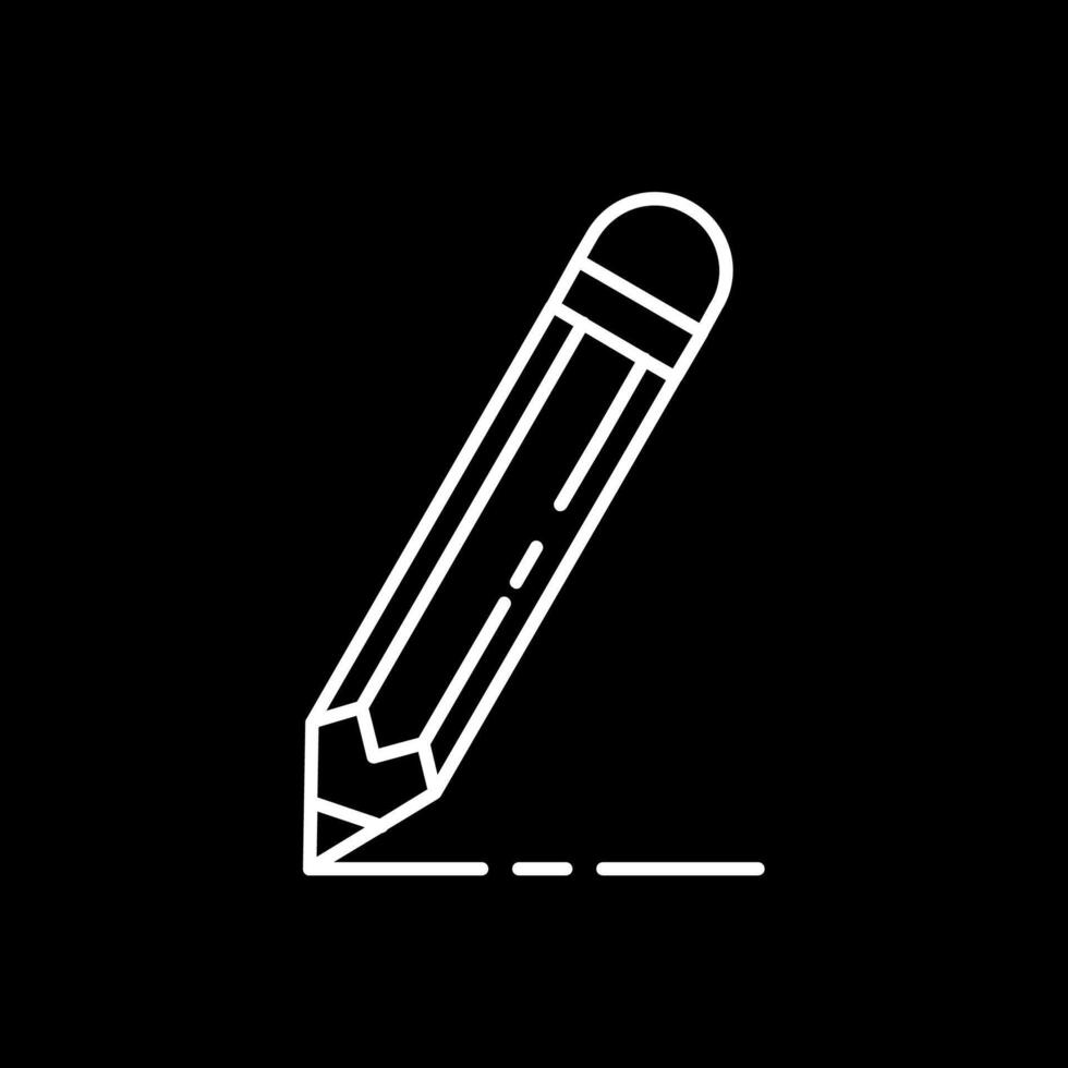 Pencil Line Inverted Icon vector