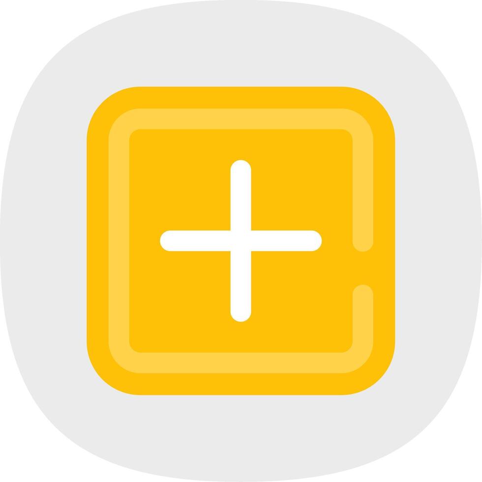 Add Flat Curve Icon vector