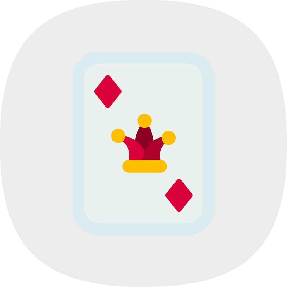 Joker Flat Curve Icon vector