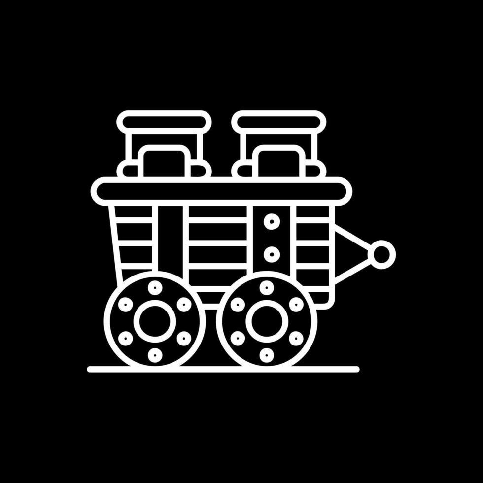 Cart Line Inverted Icon vector