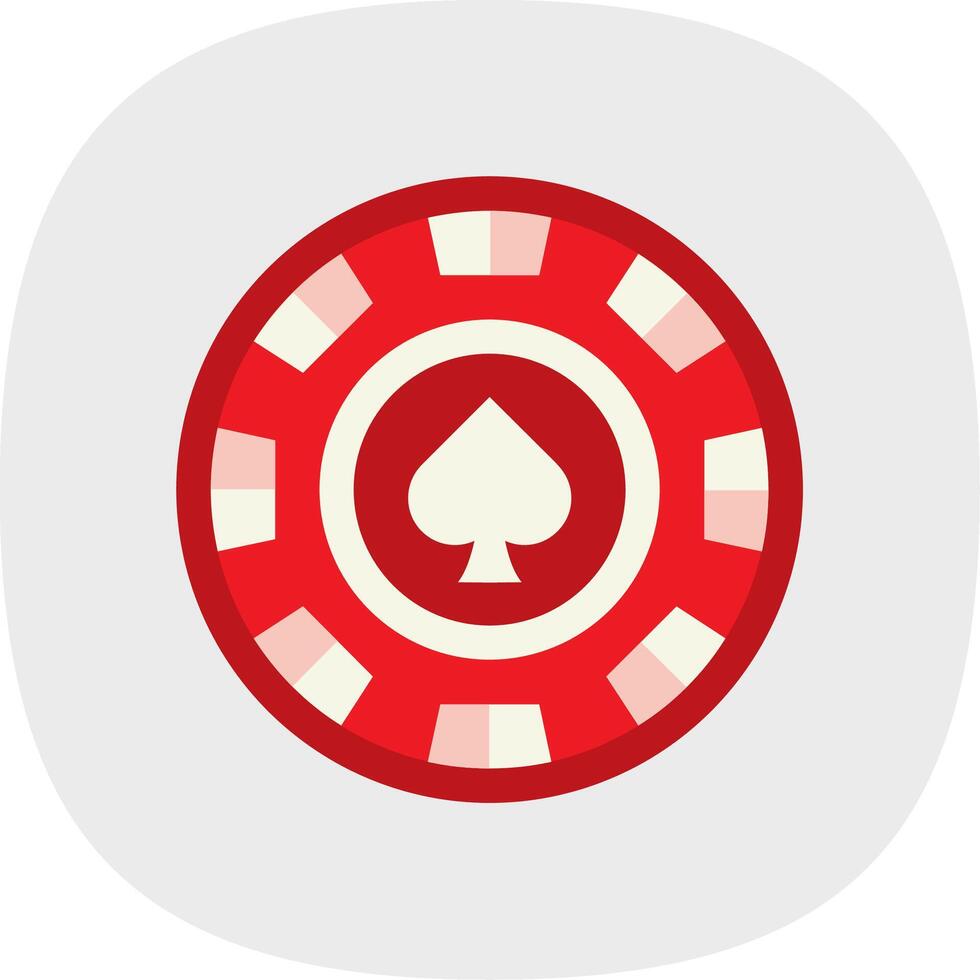 Chip Flat Curve Icon vector