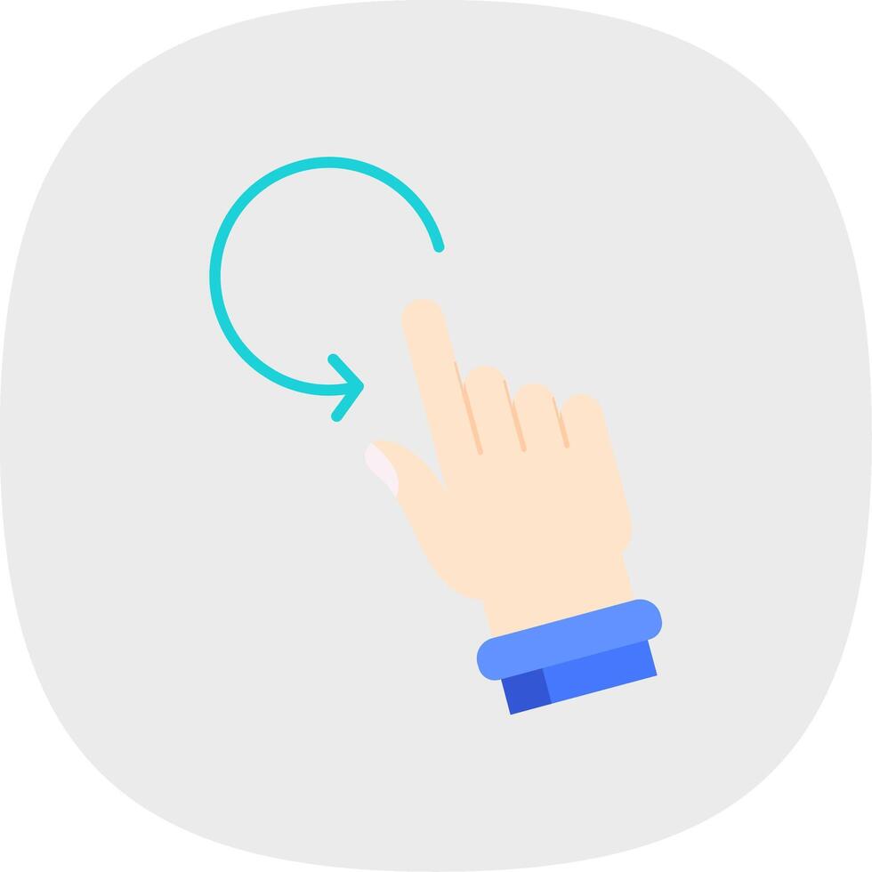 Rotate Flat Curve Icon vector