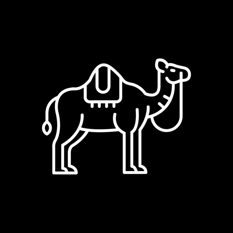 Camel Line Inverted Icon vector