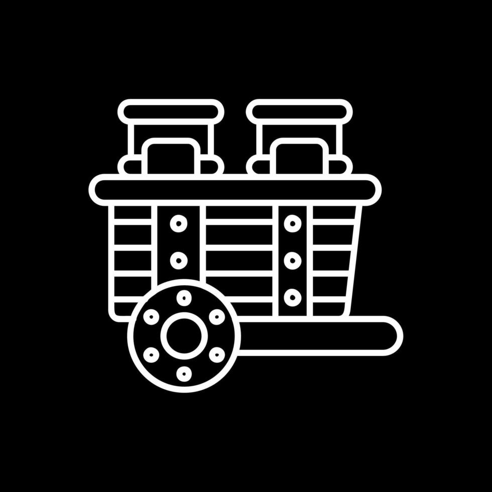 Cart Line Inverted Icon vector