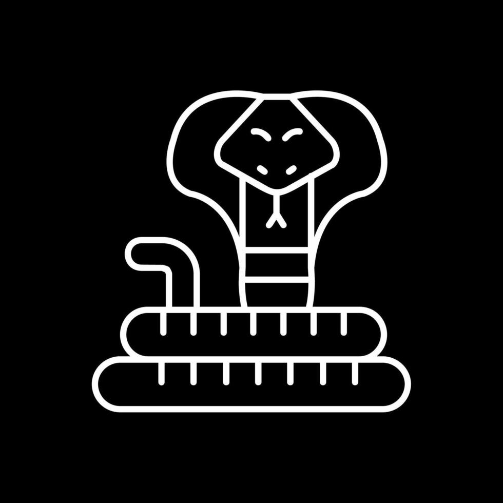 Cobra Line Inverted Icon vector