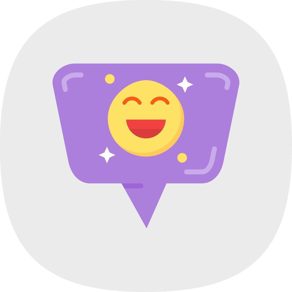 emoji plano curva icono vector