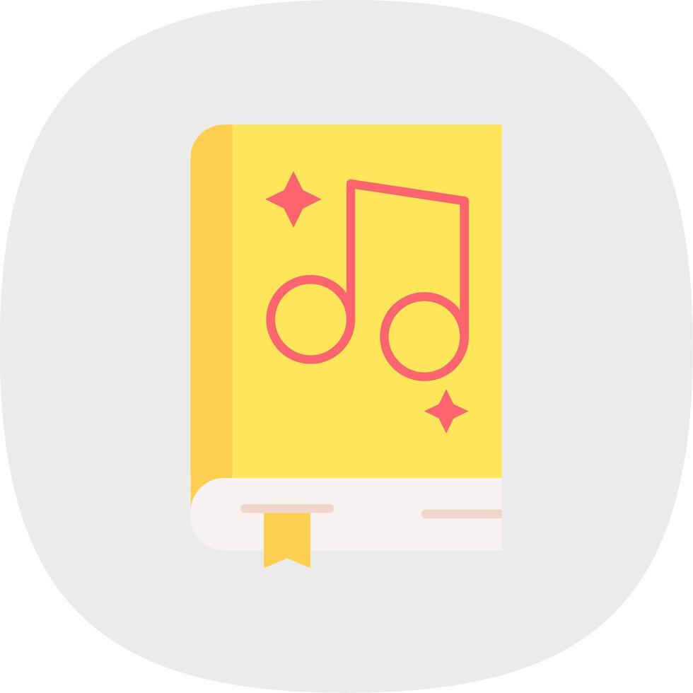 Music Flat Curve Icon vector