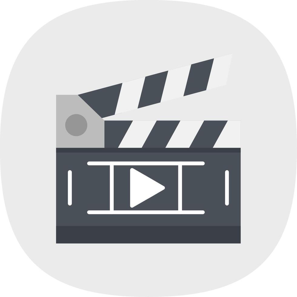 Movie Flat Curve Icon vector