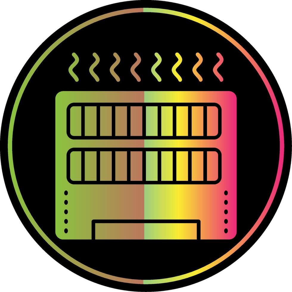 Heater Glyph Due Color Icon vector
