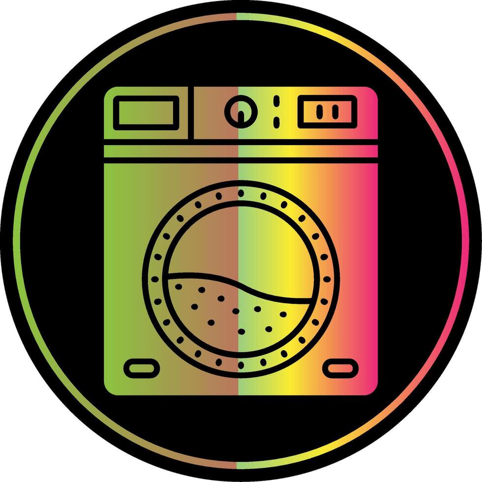 Laundry Glyph Due Color Icon vector