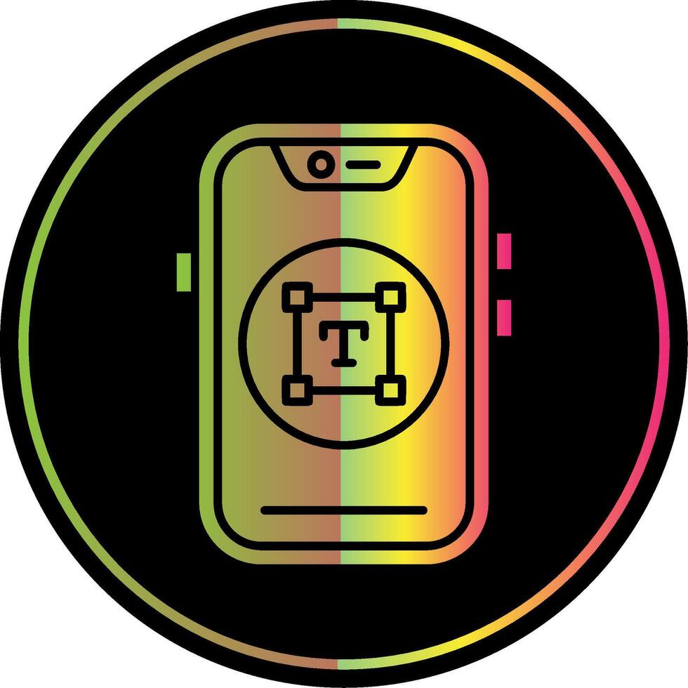 Type Glyph Due Color Icon vector