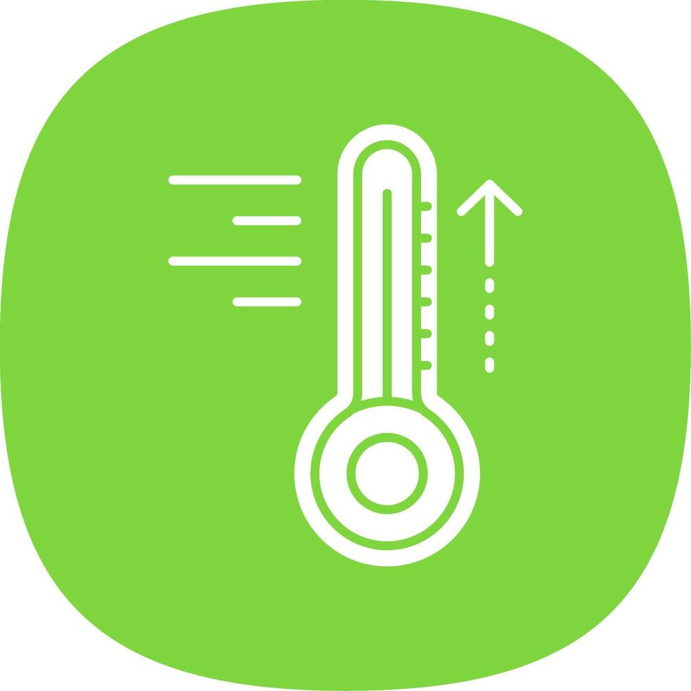 Hot Glyph Curve Icon vector
