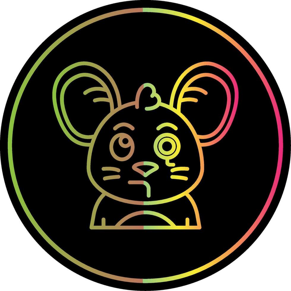 Monocle Line Gradient Due Color Icon vector