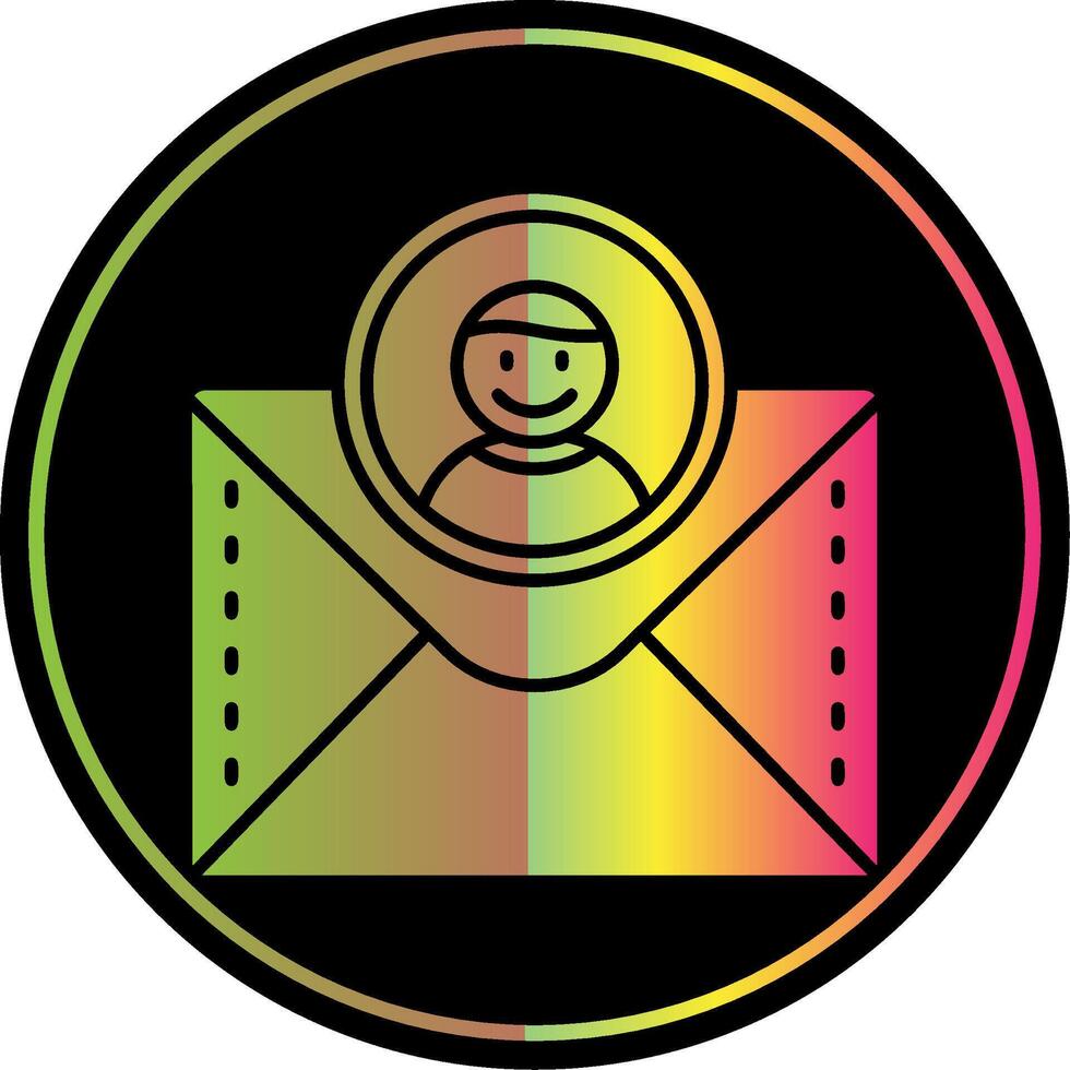 Profile Glyph Due Color Icon vector
