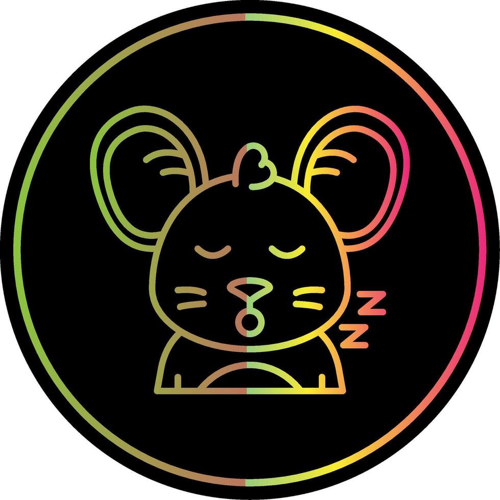 dormir línea degradado debido color icono vector