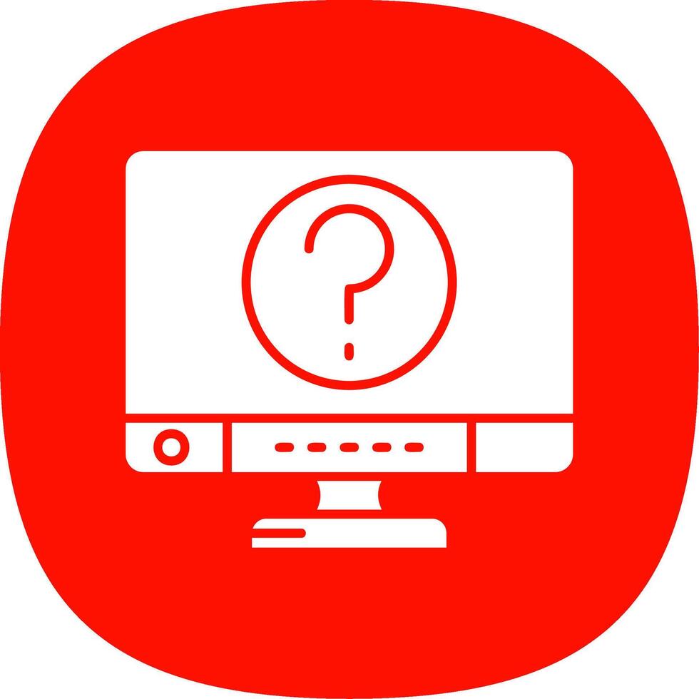 Question Glyph Curve Icon vector