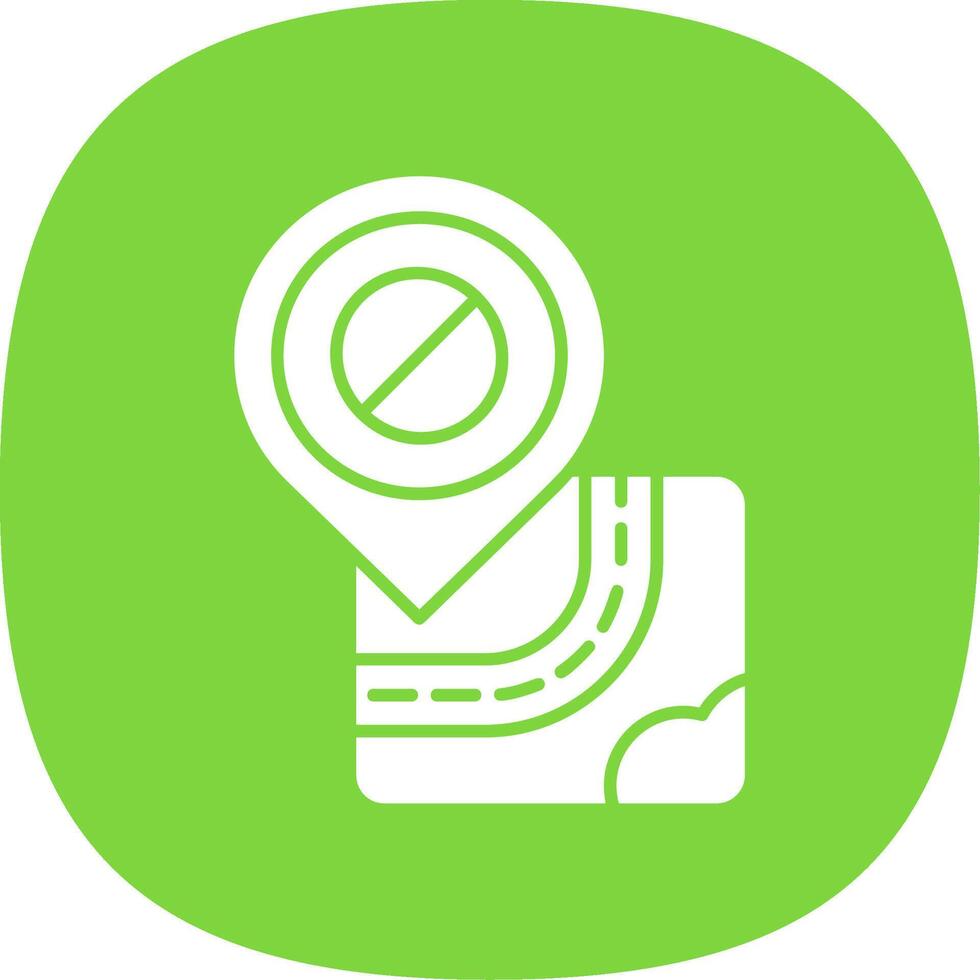 Forbidden Glyph Curve Icon vector