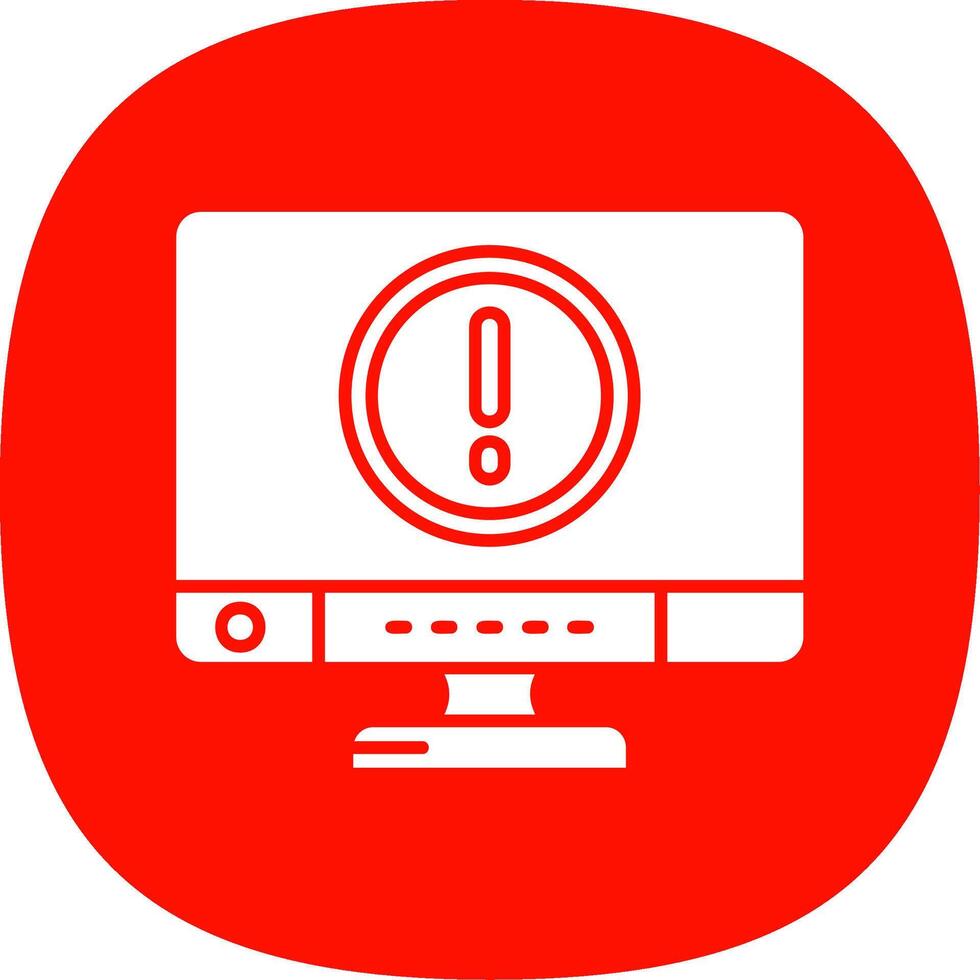 Error Glyph Curve Icon vector