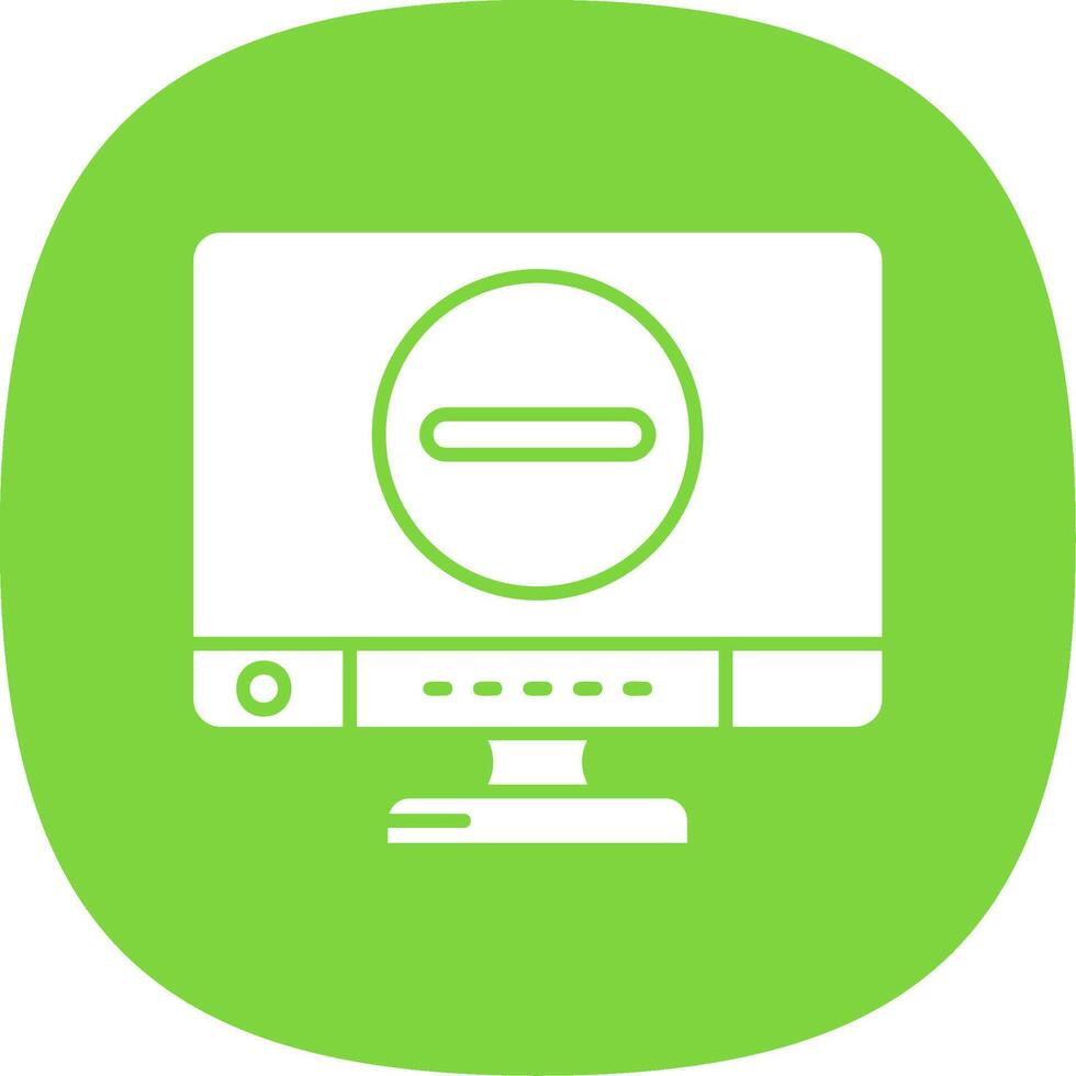 Remove Glyph Curve Icon vector