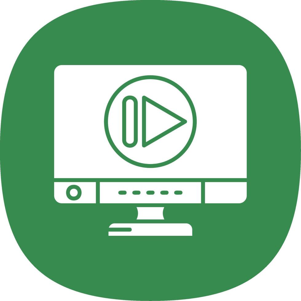 Next Glyph Curve Icon vector