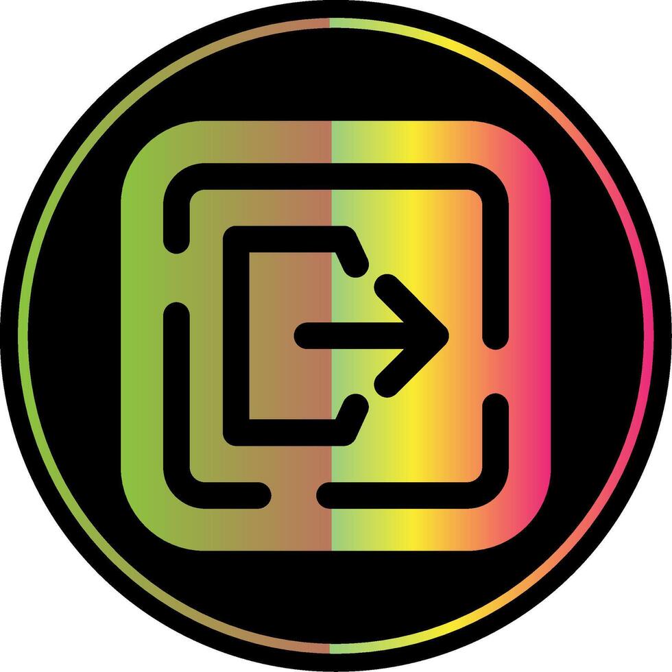 Logout Glyph Due Color Icon vector