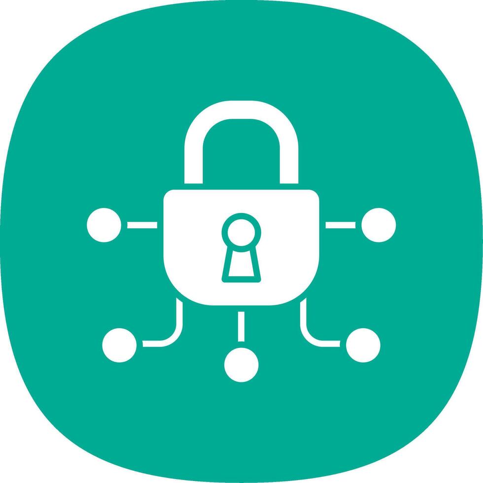 Safe Glyph Curve Icon vector