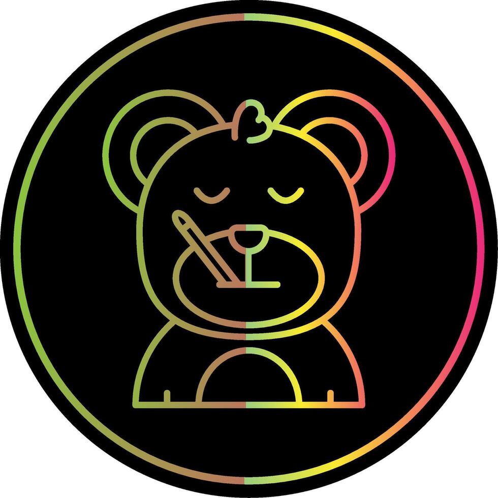 Sick Line Gradient Due Color Icon vector