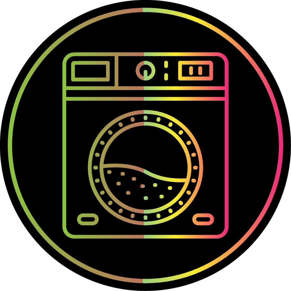 Laundry Line Gradient Due Color Icon vector