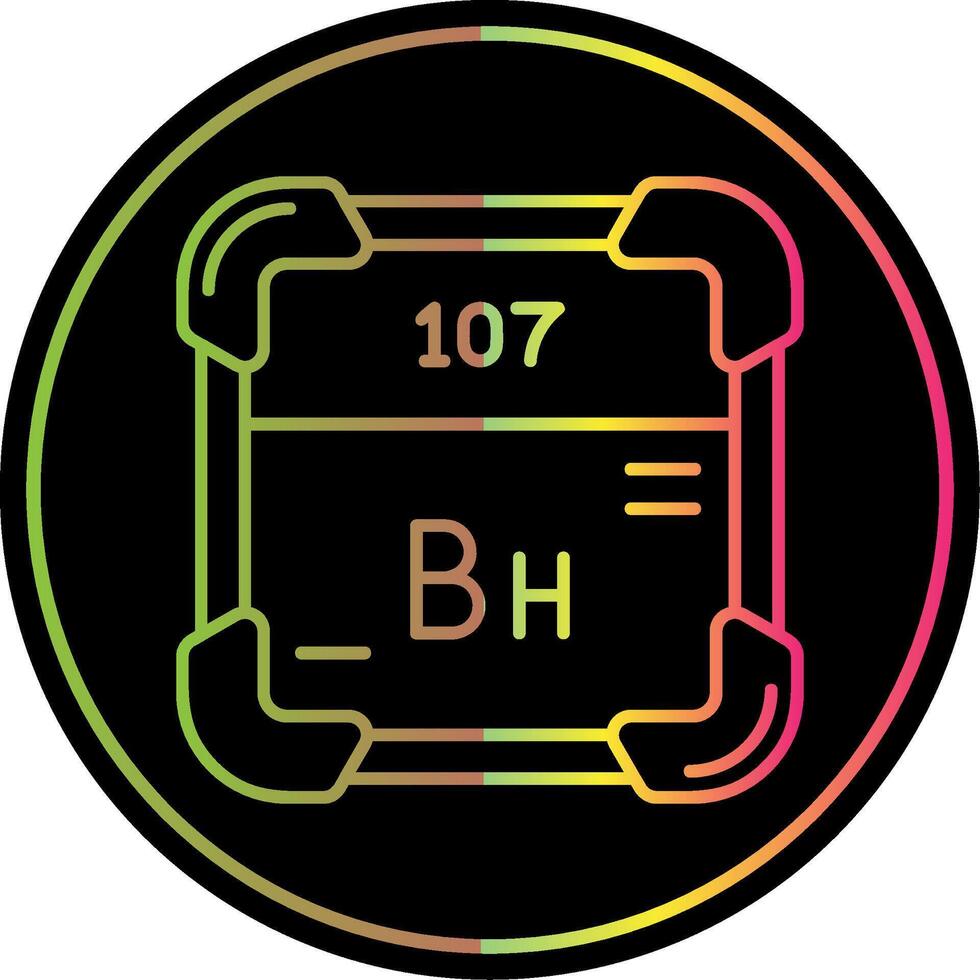 bohrium línea degradado debido color icono vector