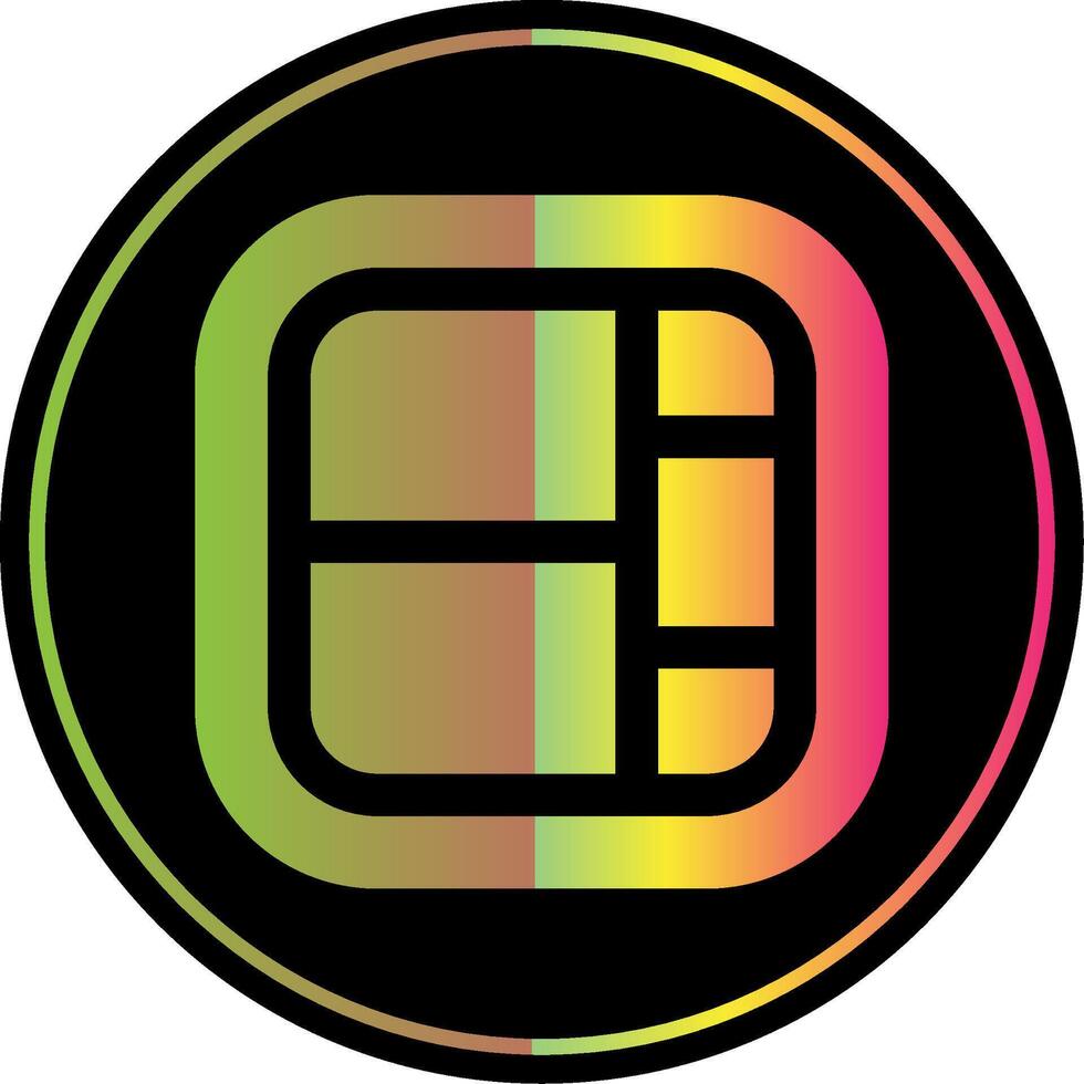 Layout Glyph Due Color Icon vector