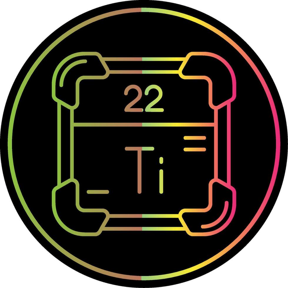 Titanium Line Gradient Due Color Icon vector