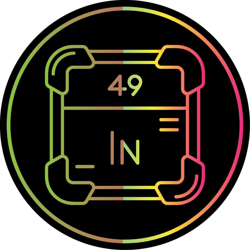 Indium Line Gradient Due Color Icon vector