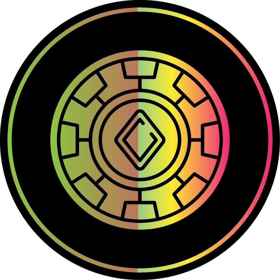 Chip Glyph Due Color Icon vector